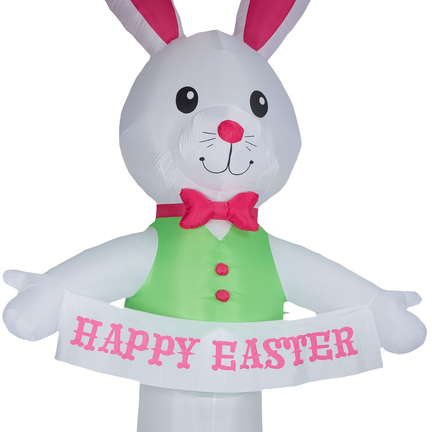 12.5'  Airblown Inflatable Giant Easter Bunny W/ Happy Easter Banner Yard Decoration