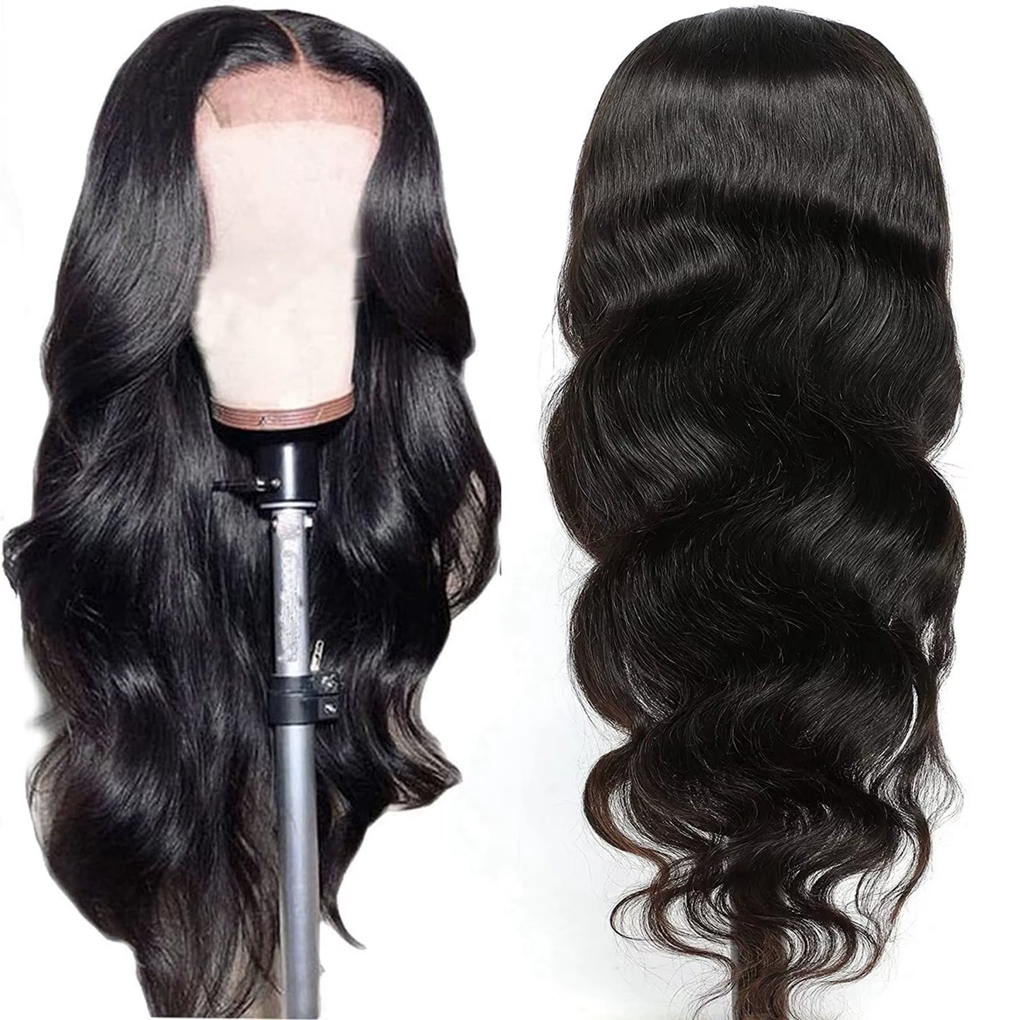 68Cm Women'S Long Wavy Wig Middle Part Big Wave Synthetic Hair Wig Natural Fluffy for Daily Party Use Para Uso Diario Y Fiestas