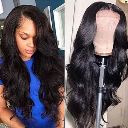 68Cm Women'S Long Wavy Wig Middle Part Big Wave Synthetic Hair Wig Natural Fluffy for Daily Party Use Para Uso Diario Y Fiestas