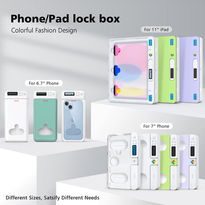 Portable Phone Lock Box With Timer For IPhone And Android Phones, Self-Control Timed Phone Jail Locker To Help Kids,Students, Adults Focus Back, Unplug From Phones Boost Your Mental Wellness