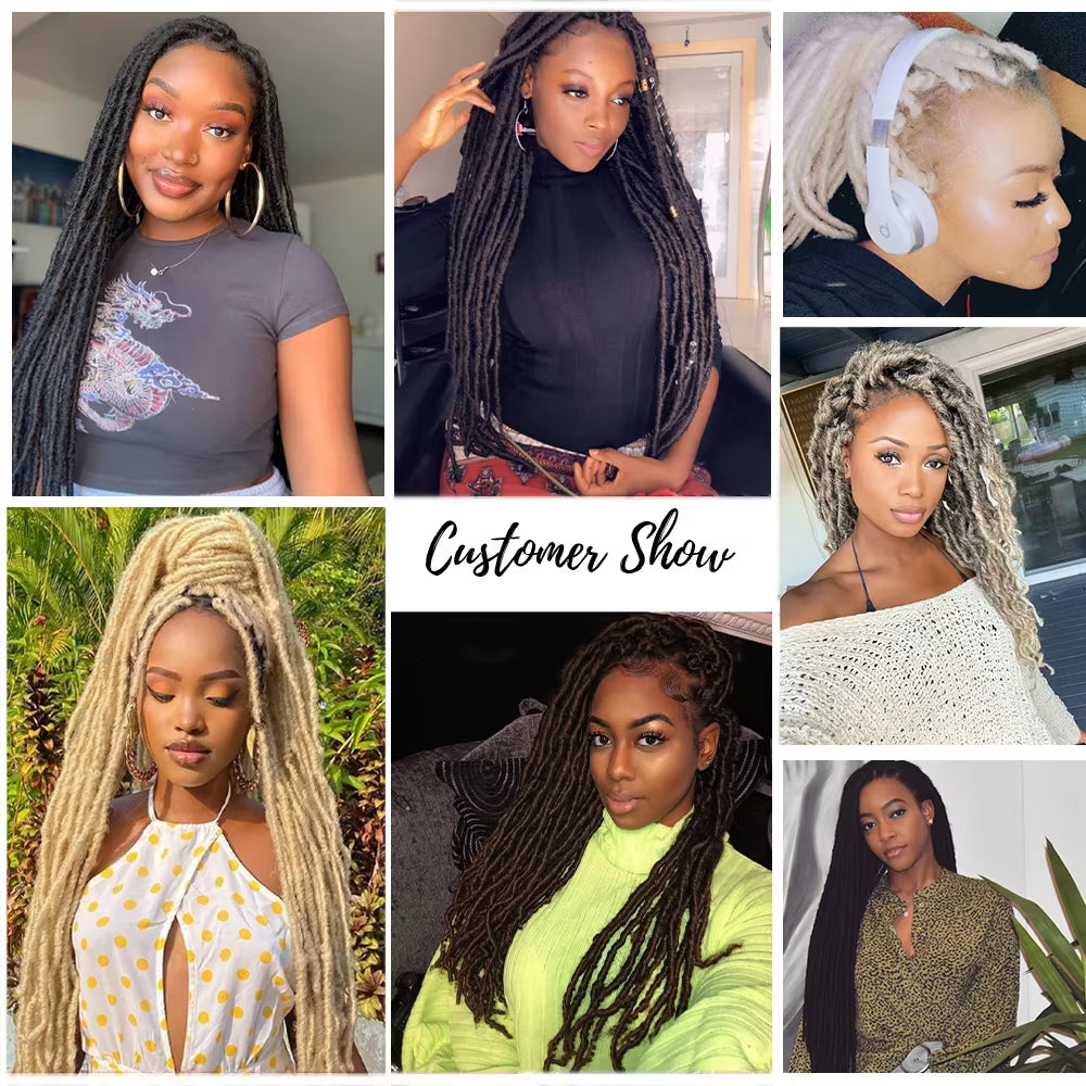 Synthetic Faux Locs Crochet Braids Hair Dreadlocks Knotless Hook Dreads Ombre Color Braiding Hair Extensions for Women X-TRESS
