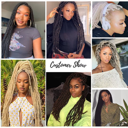 Synthetic Faux Locs Crochet Braids Hair Dreadlocks Knotless Hook Dreads Ombre Color Braiding Hair Extensions for Women X-TRESS