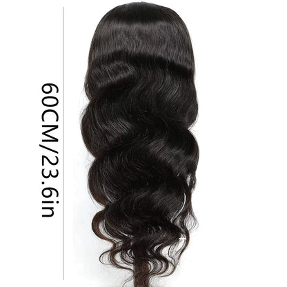 68Cm Women'S Long Wavy Wig Middle Part Big Wave Synthetic Hair Wig Natural Fluffy for Daily Party Use Para Uso Diario Y Fiestas