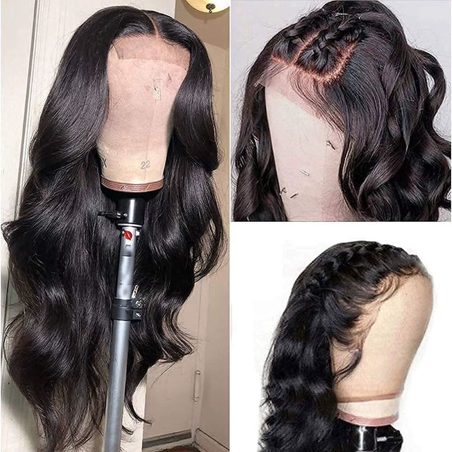 68Cm Women'S Long Wavy Wig Middle Part Big Wave Synthetic Hair Wig Natural Fluffy for Daily Party Use Para Uso Diario Y Fiestas
