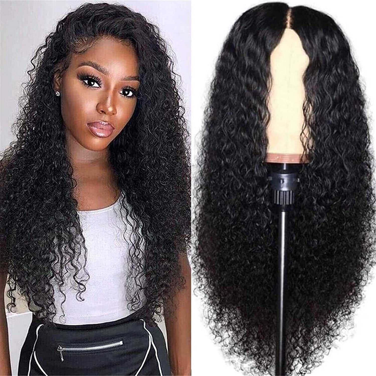 AA Hair Front Wig Womens Brazilian Human Long Curly Lace Wavy Hair Wigs US 2026