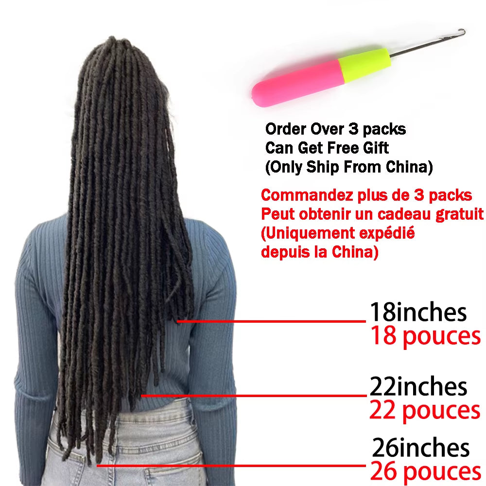 Synthetic Faux Locs Crochet Braids Hair Dreadlocks Knotless Hook Dreads Ombre Color Braiding Hair Extensions for Women X-TRESS