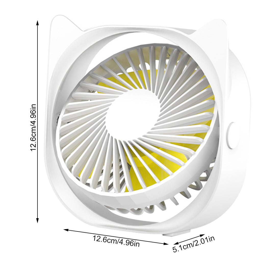 Desktop Mini Portable Electric Fan 360 Degree Adjustable Summer Cooling Tool
