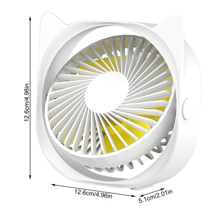 Desktop Mini Portable Electric Fan 360 Degree Adjustable Summer Cooling Tool